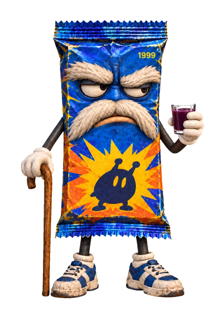 Grandpack with his cane
