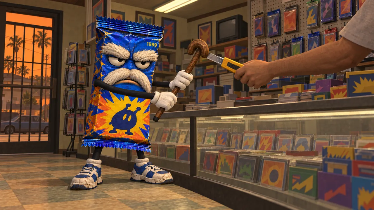 At the card shop counter